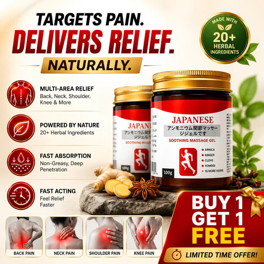 Japanese Pain Relief Gel β Muscle, Knee, Joint & Shoulder - Buy 1 Get 1 Free