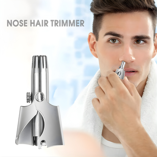 Stainless Steel Nose Hair Trimmer – Manual Grooming Tool