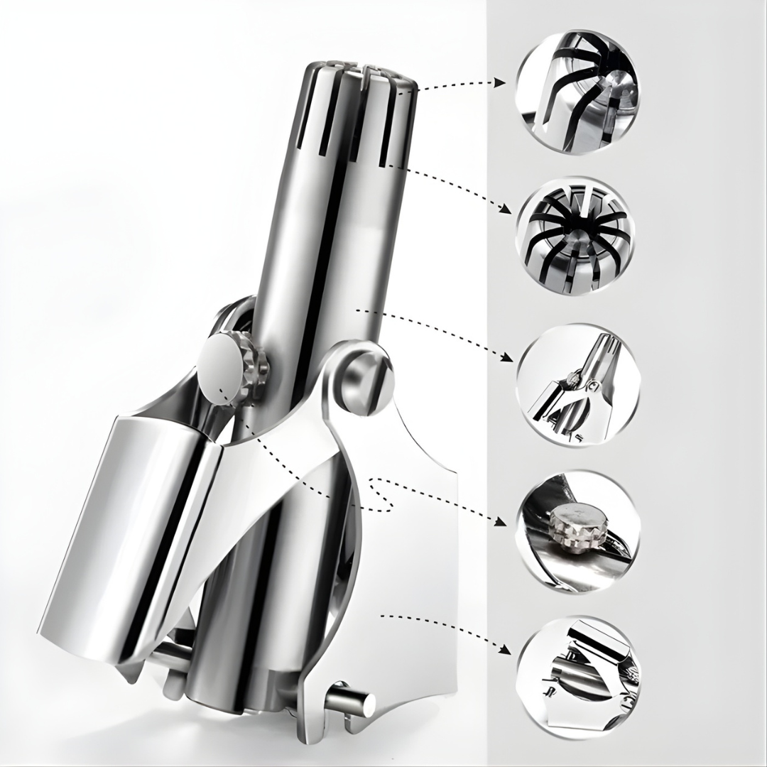 Stainless Steel Nose Hair Trimmer – Manual Grooming Tool