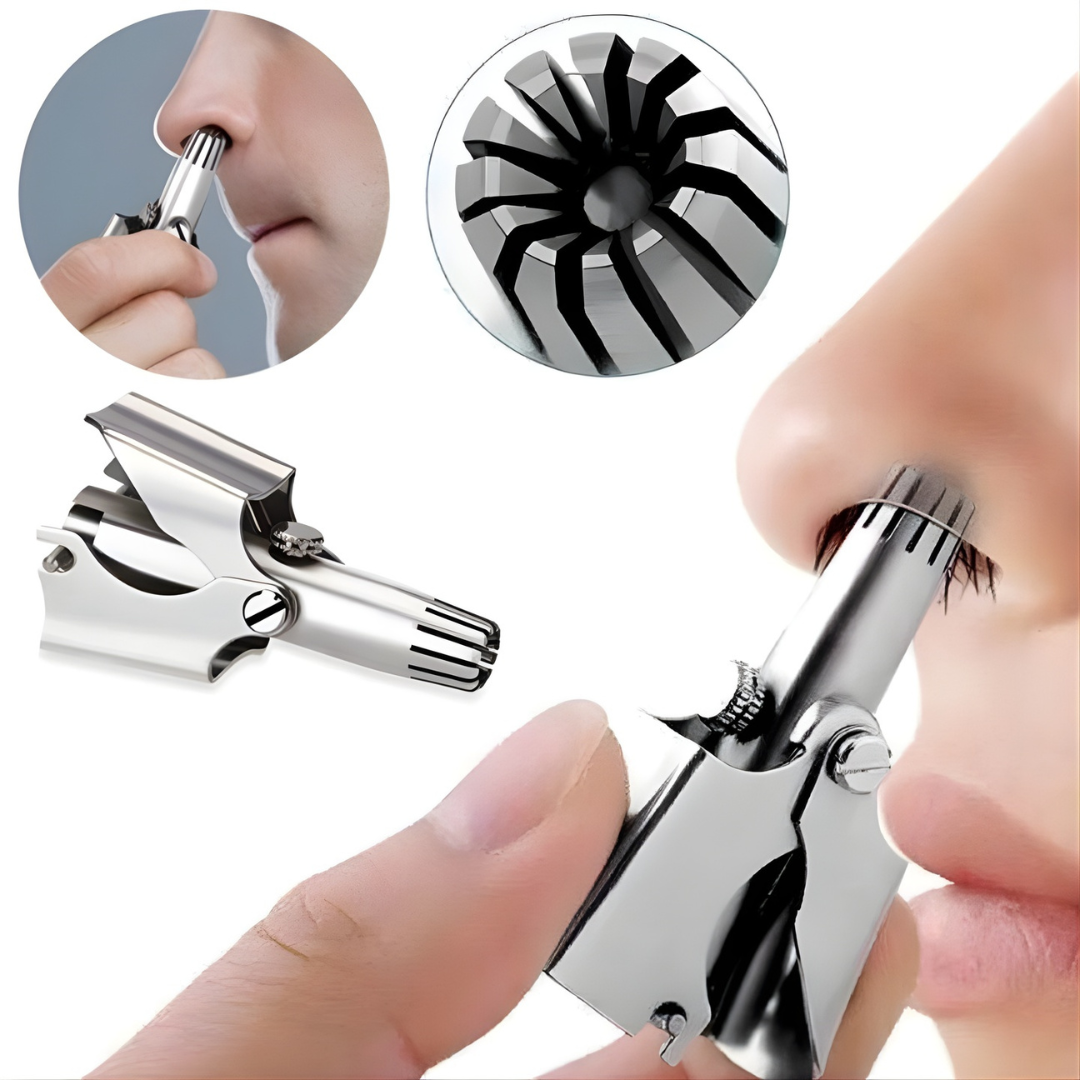 Stainless Steel Nose Hair Trimmer – Manual Grooming Tool