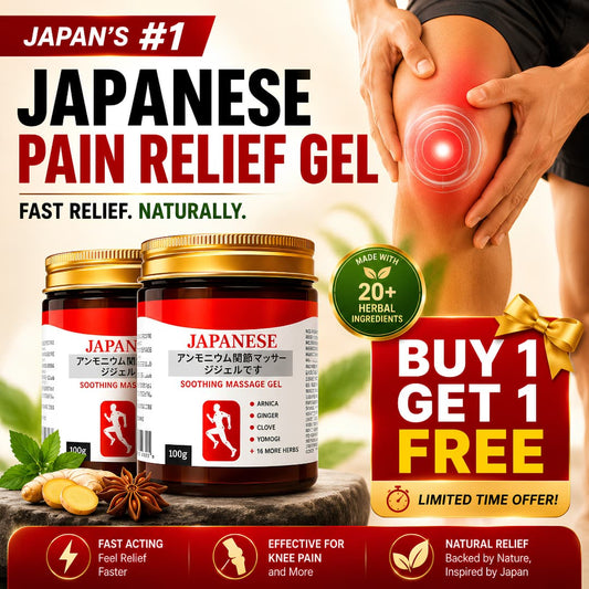 Japanese Pain Relief Gel – Muscle, Knee, Joint & Shoulder - Buy 1 Get 1 Free